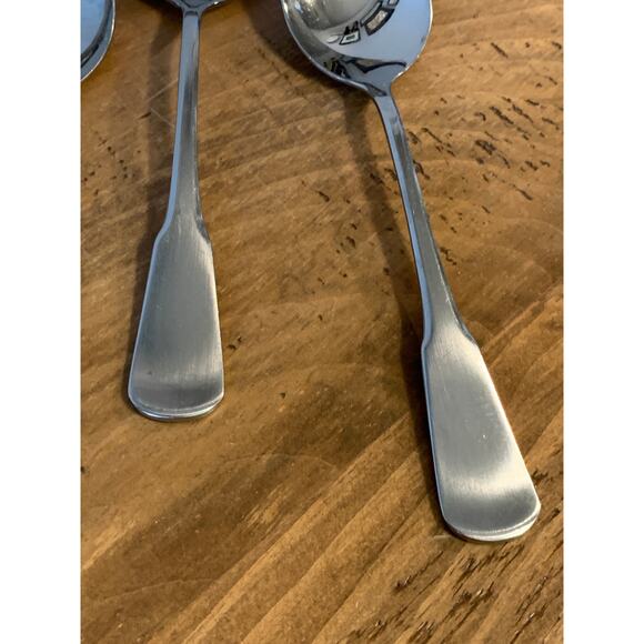 Oneida SSS Minute Man Colonial Boston 4 Oval Tablespoons Stainless 6 3/4" MCM - Picture 3 of 8